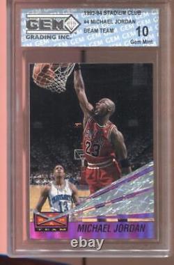 1993-94 Michael Jordan Stadium Club Beam Team #4 Gem Mint 10 Chicago Bulls GOAT