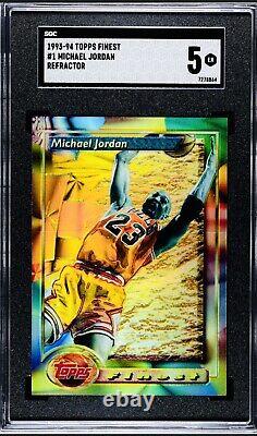 1993 Finest Refractor Michael Jordan #1 SGC 5 (Only Because Of Hulking)