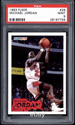 1993 Fleer #28 BASKETBALL Michael Jordan PSA 9 CHICAGO BULLS HOF