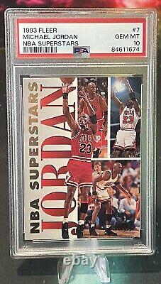 1993 Fleer Michael Jordan NBA Superstars #7 PSA 10 GEM MINT