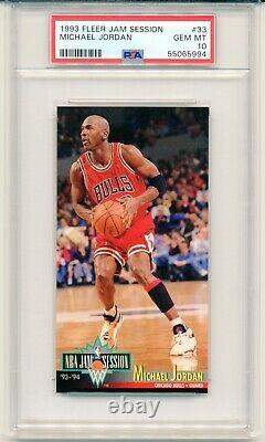 1993 Fleer NBA Jam Session MICHAEL JORDAN Card #33 Rare Low Pop GEM MINT PSA 10