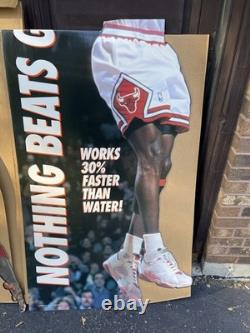 1993 Vintage Michael Jordan Gatorade NBA Life Size Stand Up Cardboard Display