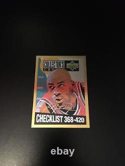 1994/95 Collectors Choice Michael Jordan Checklist Gold Facsimile Chicago Bulls