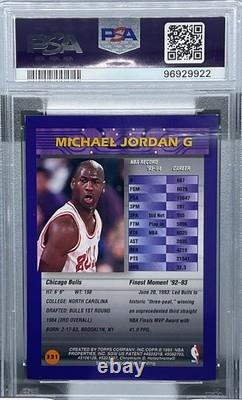1994 Topps Finest Michael Jordan PSA Graded 8