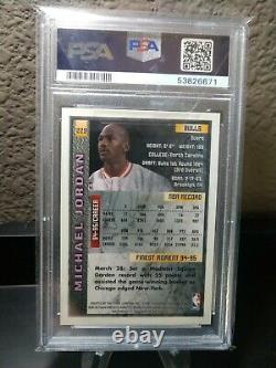 1995-96 Finest Refractors #229 Michael Jordan with coating graded PSA 8