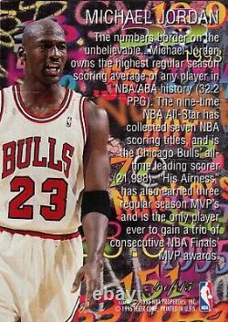 1995-96 Flair MICHAEL JORDAN Hot Numbers Chicago Bulls Crease on Back