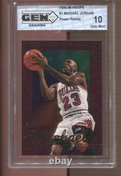 1995-96 Michael Jordan Hoops Power Palette #1 Gem Mint 10 Chicago Bulls GOAT