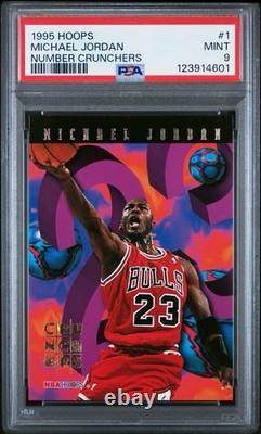 1995 Hoops Number Crunchers #1 Michael Jordan Chicago Bulls HOF PSA 9 MINT