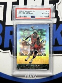 1995 SP Holoviews #PC5 Michael Jordan Chicago Bulls HOF PSA 8 NM-MT