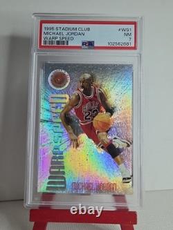 1995 Stadium Club Warp Speed #WS1 Michael Jordan Warp Speed PSA 7