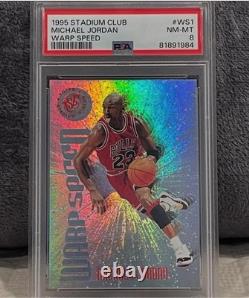 1995 Topps Stadium Club Michael Jordan Warp Speed #WS1 PSA 8