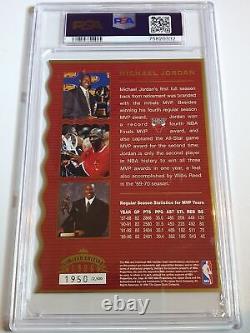 1995 UD Authenticated Michael Jordan MVP /2500 Gold Die-Cut PSA 8 (POP 2)