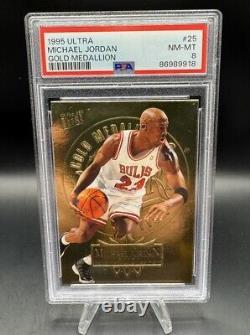 1995 Ultra Gold Medallion #25 Michael Jordan Chicago Bulls HOF PSA 8