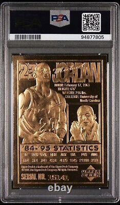 1995 Upper Deck Michael Jordan 23K Gold Diamond Stars Chicago Bulls PSA 9