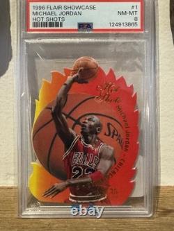 1996-97 Flair Showcase Hot Shots Michael Jordan #1 PSA 8