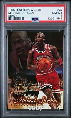 1996-97 Flair Showcase Michael Jordan #23 Row 1 PSA 8