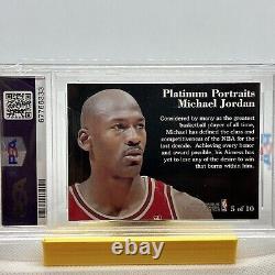 1996-97 Fleer Metal Michael Jordan Platinum Portraits PSA 7 NM POP 32