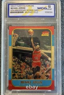 1996-97 Fleer Polychrome MICHAEL JORDAN? Brushed Gold WCG 10