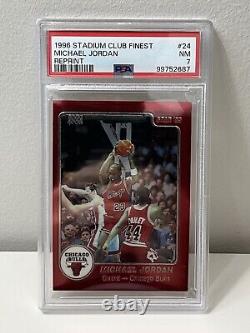 1996-97 Stadium Club Finest Reprints #24 Michael Jordan Psa 7