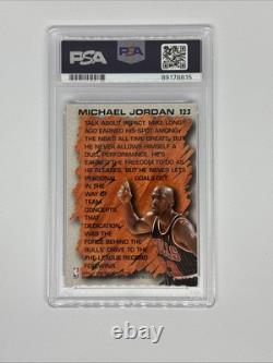 1996 Fleer #123 Michael Jordan Hardwood Leader PSA 10 Gem Mint Chicago Bulls