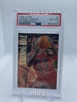 1996 Fleer Ultra Michael Jordan Starring Roles Insert #4 Psa 8 Rare