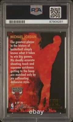 1996 Hoops Michael Jordan #8 Hot List PSA 9 Mint Jordan Insert Card Acetate Card