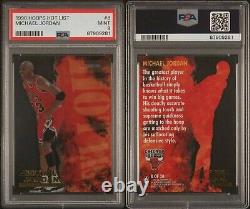 1996 Hoops Michael Jordan #8 Hot List PSA 9 Mint Jordan Insert Card Acetate Card