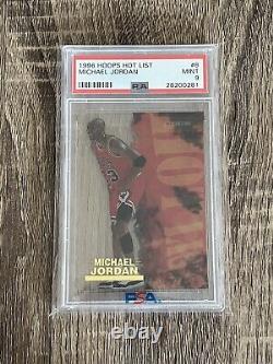 1996 Hoops Michael Jordan #8 Hot List PSA 9 Mint-Low POP 90s Jordan Insert Card
