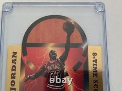 1996 MICHAEL JORDAN UPPER DECK ENCASED 8-TIME SCORING CHAMP JUMBO CARD #d /5000