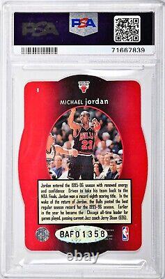 1996 Michael Jordan Bulls SPx Gold PSA NM-MT 7 Auto 8 Very Rare Card #8 TOP POP