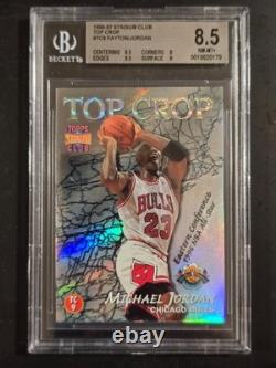 1996 STADIUM CLUB MICHAEL JORDAN #TC9 TOP CROP BGS 8.5 w (2) GEM MINT 9.5