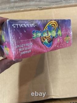 1996 Space Jam Michael Jordan Sticker Full Wax Box 100 Mint Packs Sealed