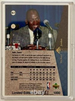 1996 UD Ceramic Signature Series Cards, Michael Jordan Autograph # 451/1000