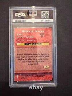 1997-98 Bowman's Best Michael Jordan Refractor Best Techniques PSA 8 Bulls MVP