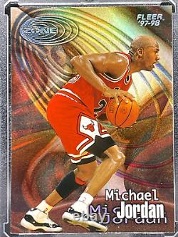 1997-98 Fleer Basketball Michael Jordan Zone #10 Z Rare! Ssp