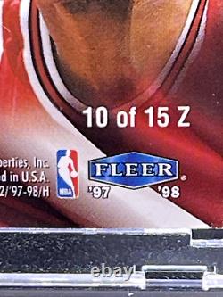 1997-98 Fleer Basketball Michael Jordan Zone #10 Z Rare! Ssp