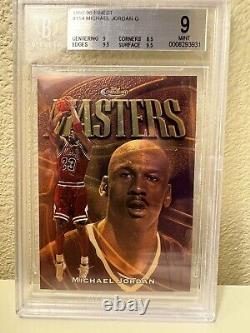 1997 98 Topps Finest MASTERS GOLD Michael Jordan #154 RARE MINT BGS 9