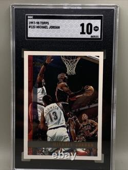 1997-98 Topps Michael Jordan #123 Graded Gem Mint 10! Chicago Bulls