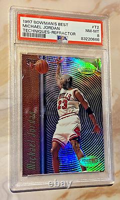 1997 Bowman's Best Techniques Michael Jordan Techniques Refractor #T2 PSA 8