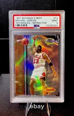 1997 Bowman's Best Techniques Refractor #t2 Michael Jordan Psa 9