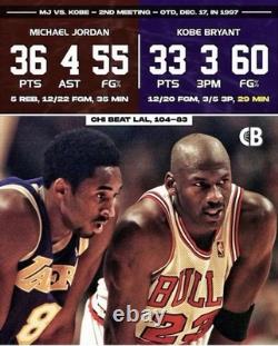 1997 Bulls vs Lakers Jordan vs Kobe Ticket The Duel / Advice Game! ICONIC PHOTO
