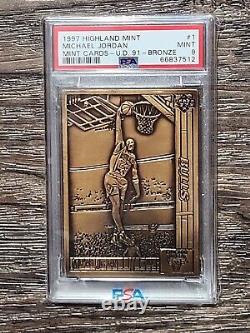 1997 Highland Mint/ud 91 Bronze #1 Michael Jordan Psa 9 (pop 2)