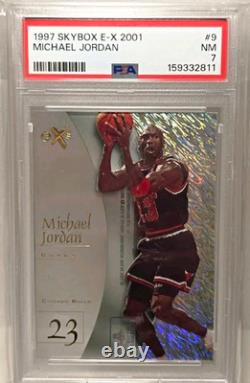 1997 SkyBox E-X 2001 Base #9 Michael Jordan Chicago Bulls PSA 7