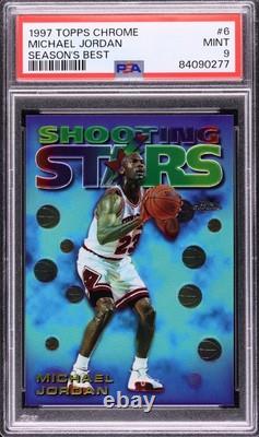 1997 Topps Chrome Season's Best Shooting Stars Michael Jordan #6 PSA 9 MINT