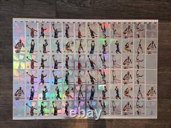 1997 Topps Stadium Club High Risers Basketball Uncut Sheet, Michael Jordan