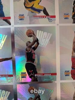 1997 Topps Stadium Club High Risers Basketball Uncut Sheet, Michael Jordan