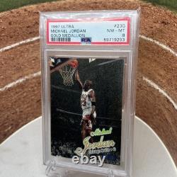 1997 ULTRA 23G GOLD MEDALLION MICHAEL JORDAN PSA 8 Chicago Bulls