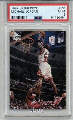 1997 Upper Deck #139 Michael Jordan Basketball Card Chicago Bulls Psa 9 Low Pop