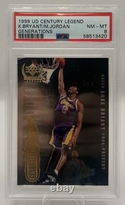 1998-1999 UD Century Legend Generations Kobe Bryant Michael Jordan PSA 8 NM-MT