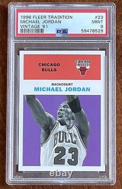 1998-99 Fleer Tradition Michael Jordan #23 Vintage'61 Chicago Bulls HOF PSA 9